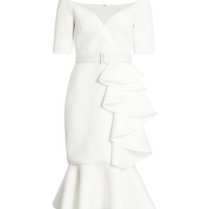 BADGLEY MISCHK belted ruffle dress